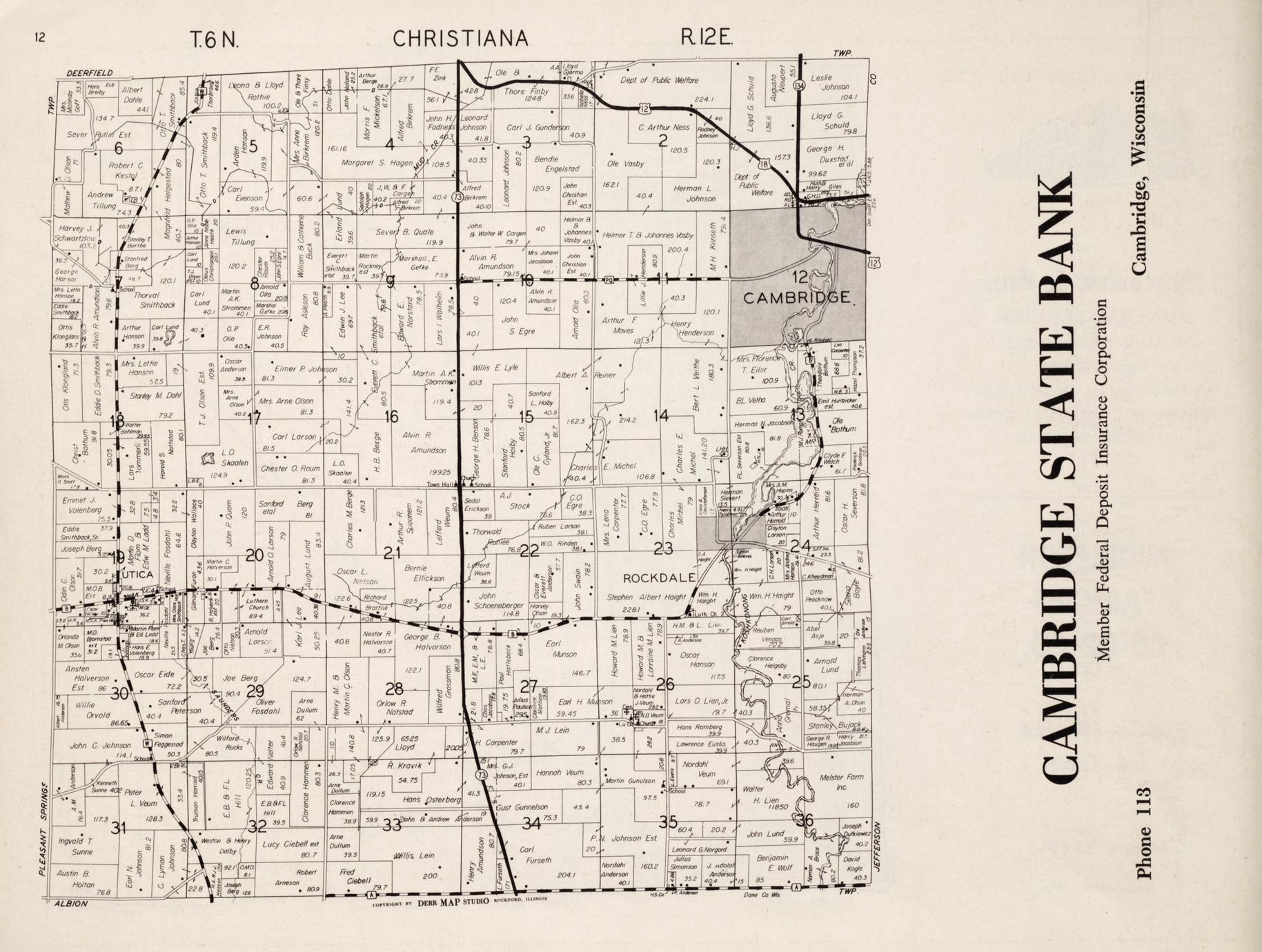 Plat Book Dane County Wisconsin Full View UWDC UW Madison Libraries   H1380 4501c 