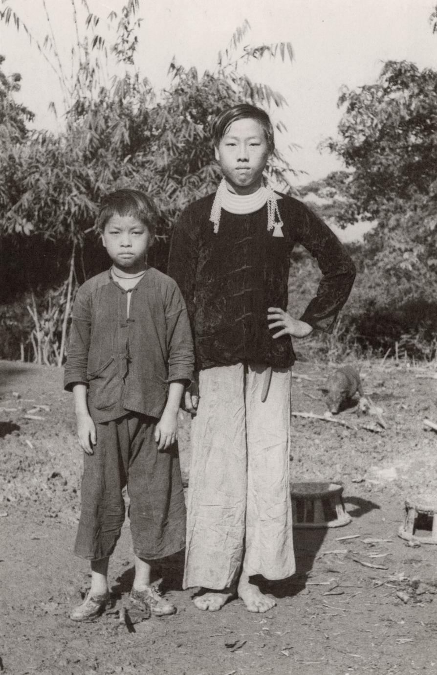 Two White Hmong boys in Houa Khong Province