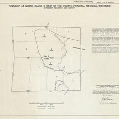 [Public Land Survey System map: Wisconsin Township 43 North, Range 06 West]