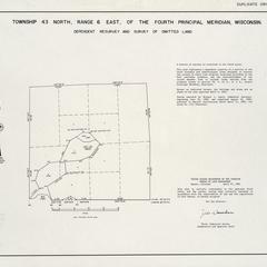 [Public Land Survey System map: Wisconsin Township 43 North, Range 06 East]
