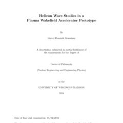 Helicon Wave Studies in a Plasma Wakefield Accelerator Prototype