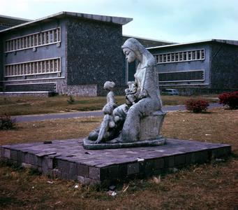 Sculpture of Woman and Child on University of Kinshasa Campus