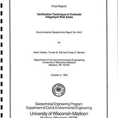 Verification technique to evaluate integrity of well seals : final report, October 6, 1994