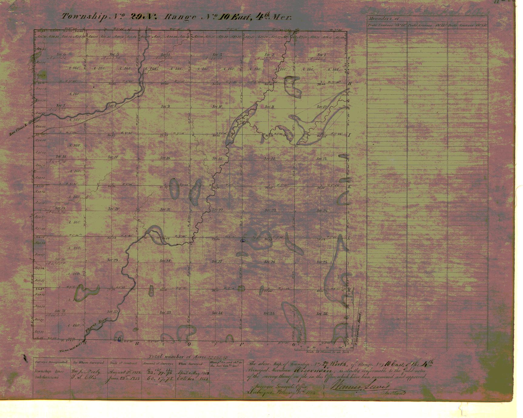 [Public Land Survey System map: Wisconsin Township 29 North, Range 10 East]