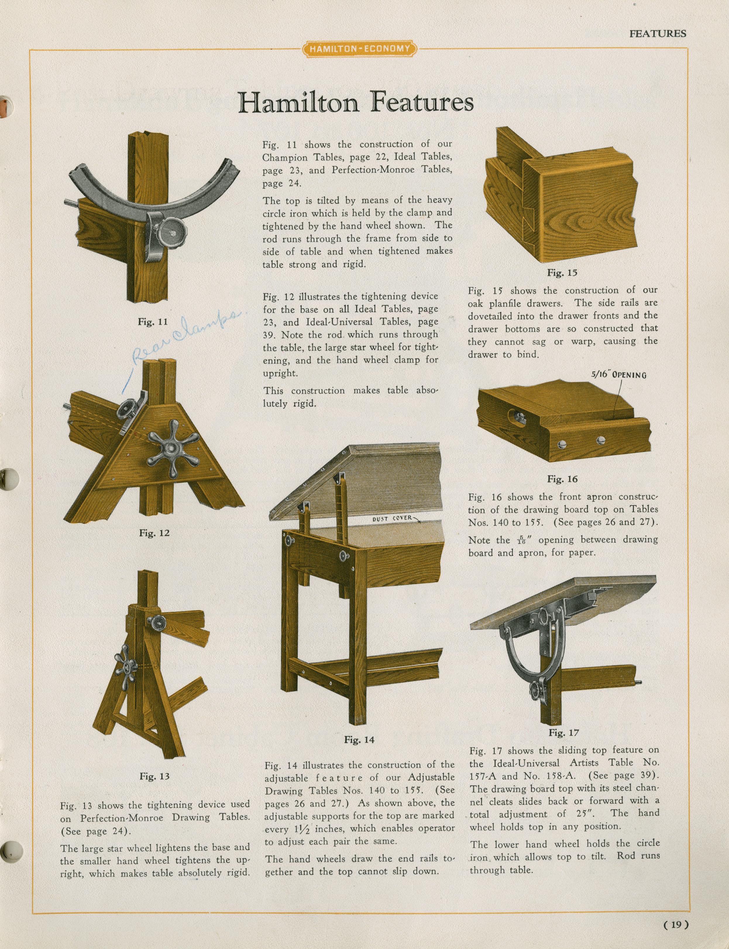 Hamilton drafting room furniture Catalog No. 7 1929 Full view UWDC
