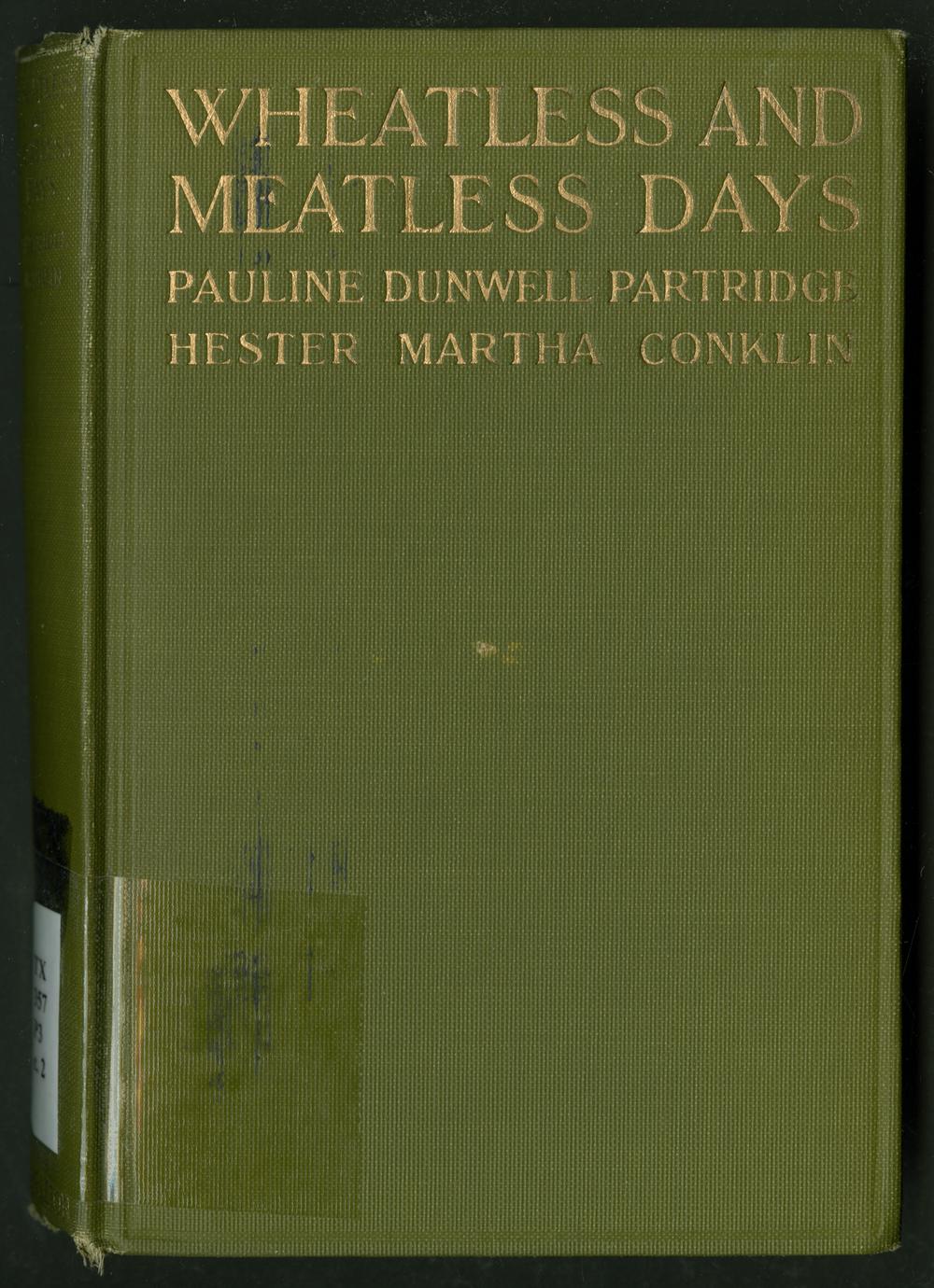 Wheatless and meatless days Full view UWDC UWMadison Libraries