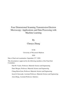 Four Dimensional Scanning Transmission Electron Microscopy: Applications and Data Processing with Machine Learning