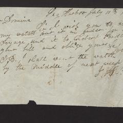 Letter from John K. Price to Felix Dominy, 1831