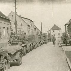 Convoy of supplies getting ready to go to the front