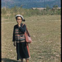 Kammu (Khmu') girl at landing field