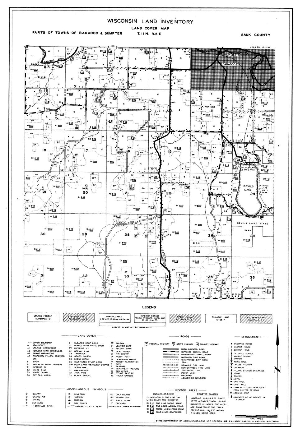 Parts of towns of Baraboo and Sumpter