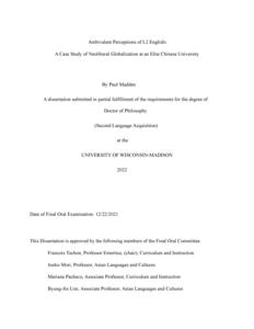 Ambivalent Perceptions of L2 English: A case study of neoliberal globalization at an elite Chinese University 