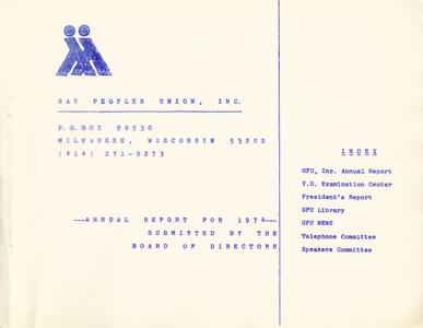 Annual report for 1974