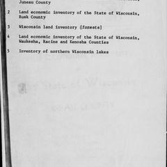 Land economic inventory of the state of Wisconsin