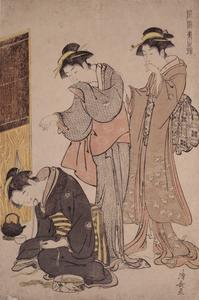 Two Women and Dozing Maid, from the series Beauties of the East as Reflected in Fashions