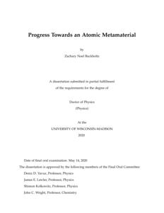 Progress Towards an Atomic Metamaterial