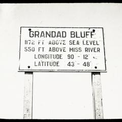 Grandad Bluff, sign on bluff, La Crosse, Wisconsin
