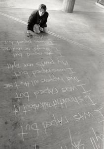 Chalking protest messages