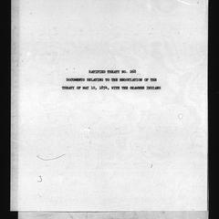 Ratified treaty no. 268, Documents relating to the negotiation of the treaty of May 10, 1854, with the Shawnee Indians