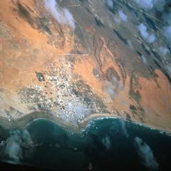 Aerial View of the Seacoast near Merca, an Ancient Arab/Somali Seaport
