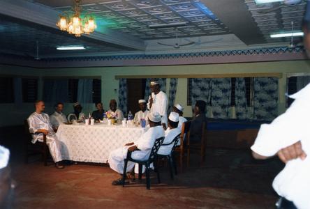Speech at men's table Fareeda's wedding reception