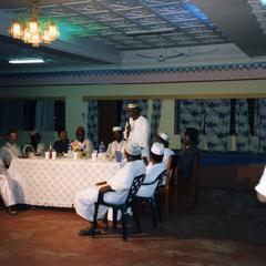 Speech at men's table Fareeda's wedding reception
