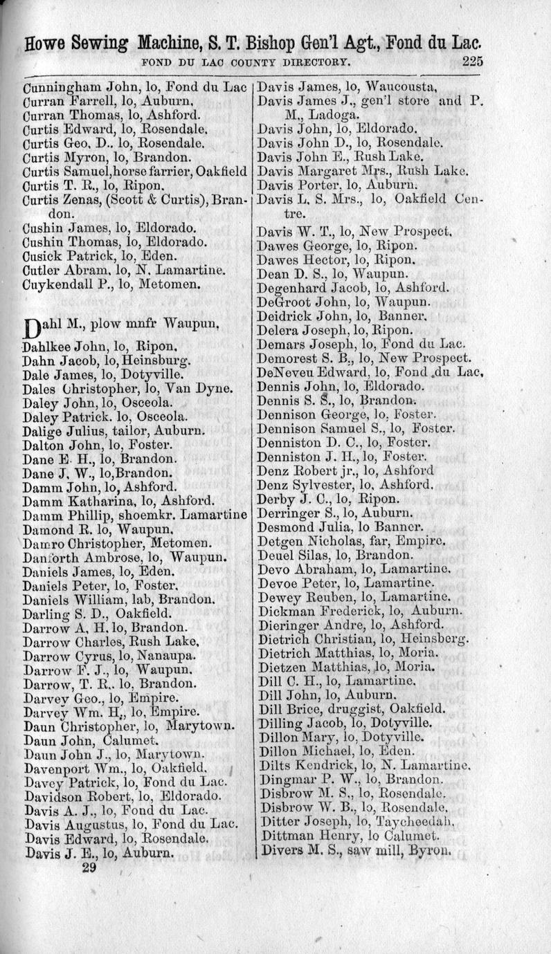 Fond du Lac County gazetteer Full view UWDC UWMadison Libraries