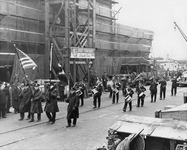 Band Playing for Launching Harold W. Roberts
