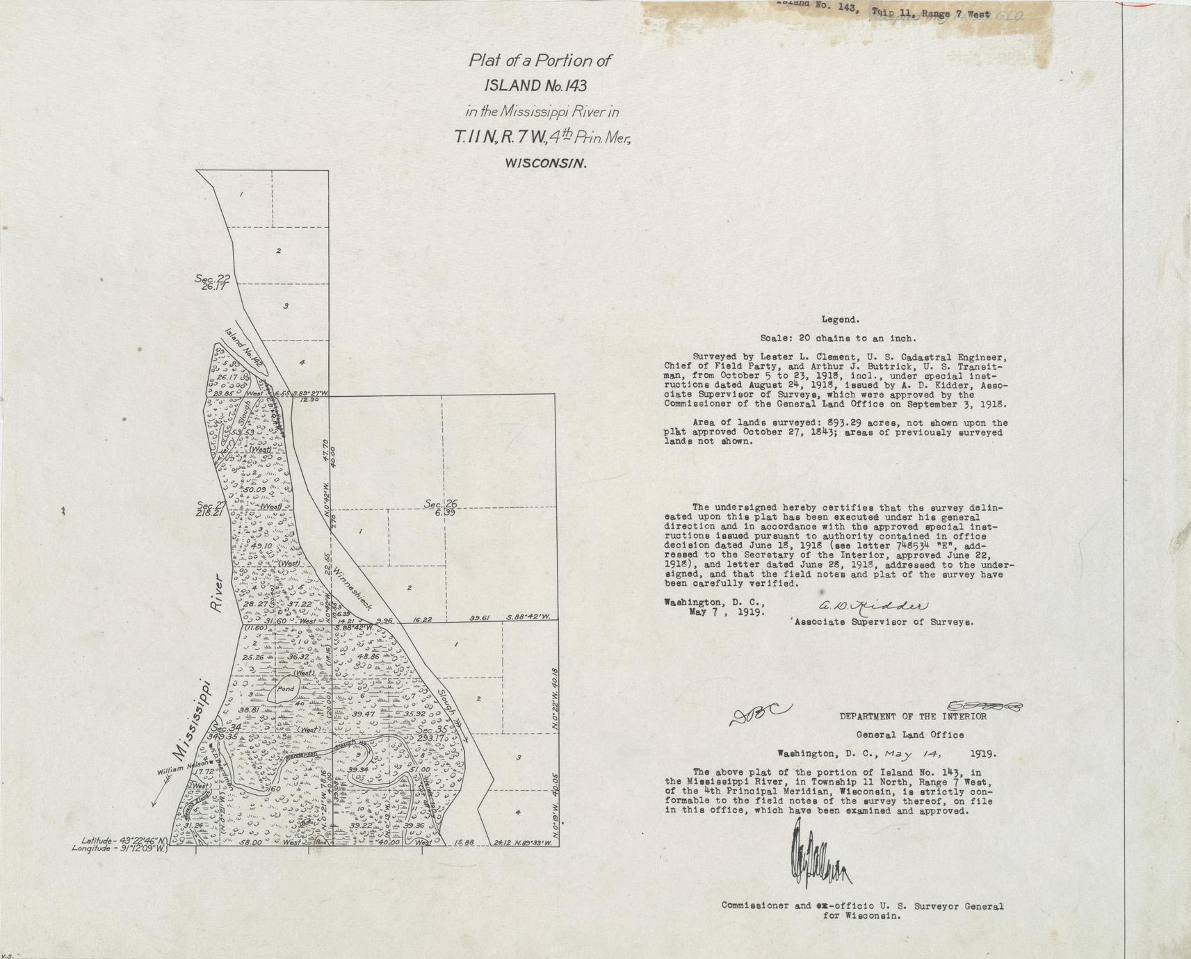 [Public Land Survey System map: Wisconsin Township 11 North, Range 07 West]