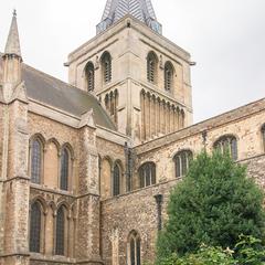 Rochester Cathedral exterior central tower from the northwest