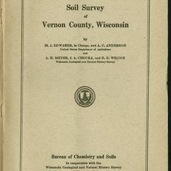 Soil survey of Vernon County, Wisconsin