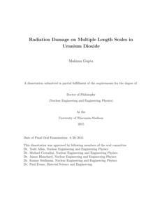 Radiation Damage on Multiple Length Scales in Uranium Dioxide