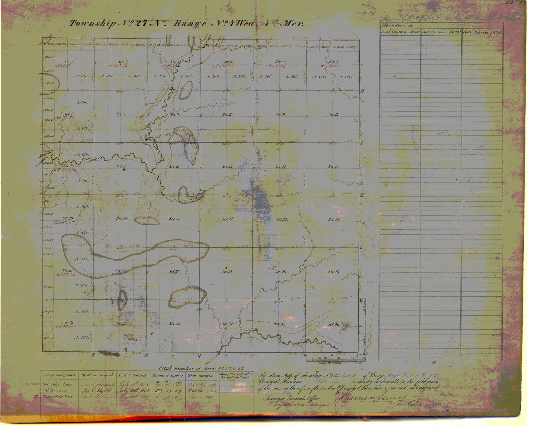 [Public Land Survey System map: Wisconsin Township 27 North, Range 04 West]