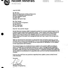 Mine permit application for the Crandon project, scope ID 93C049