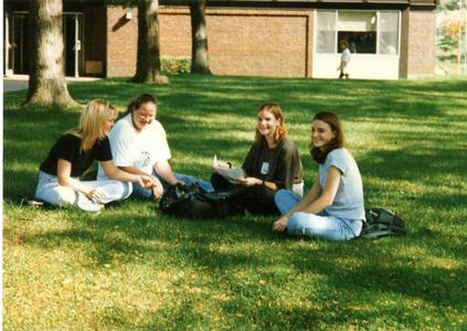 Study group in the grass