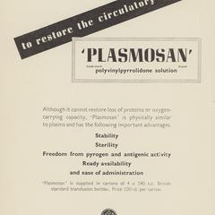 Plasmosan advertisement