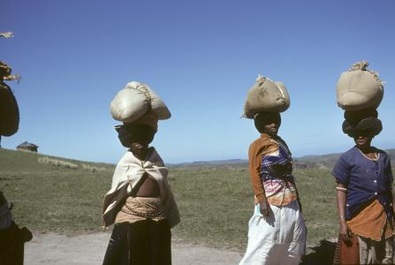 People of South Africa : Xhosa women with bundles