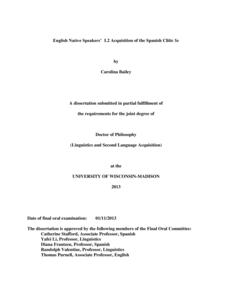 English Native Speakers' L2 Acquisition of the Spanish Clitic Se