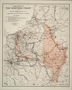 War map of the Western Front