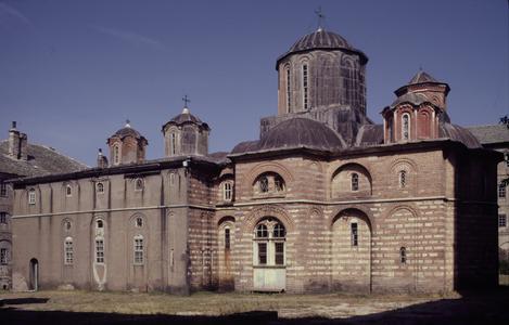 Catholicon and Courtyard of the Xeropotamou Monastery