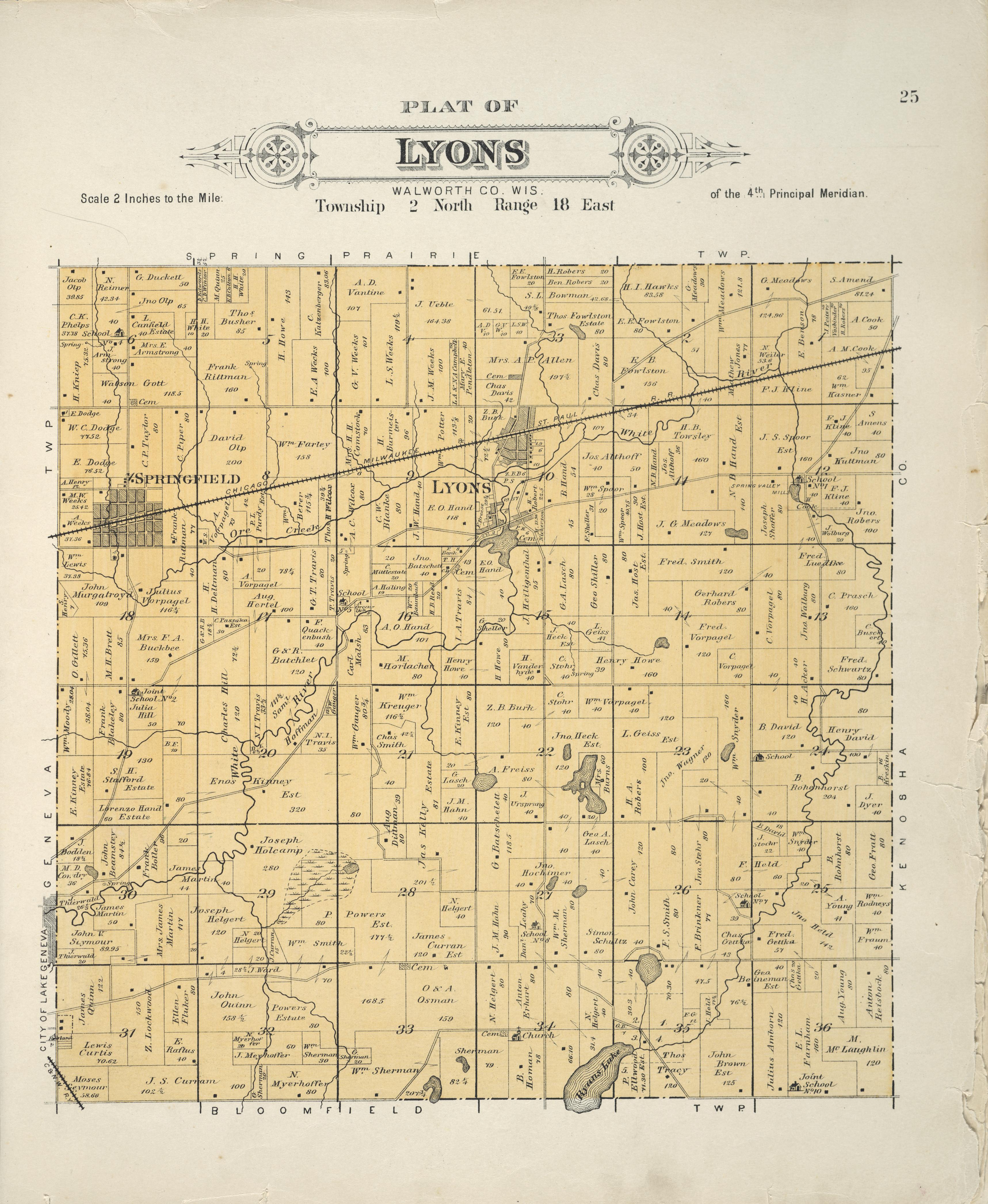 Plat book of Walworth County Wisconsin Full view UWDC UWMadison