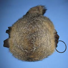 Kit fox round poofy muff with tail