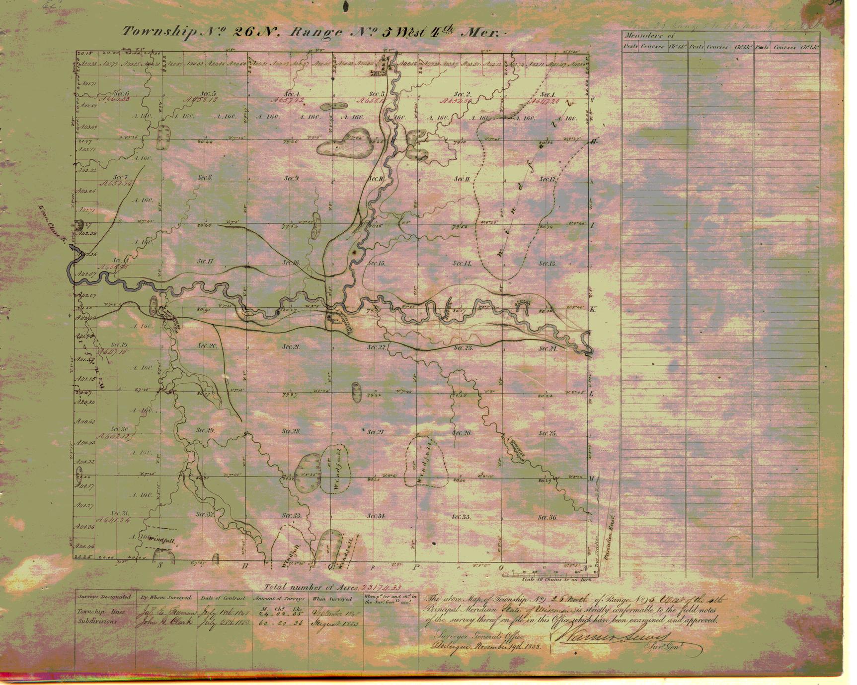 [Public Land Survey System map: Wisconsin Township 26 North, Range 05 West]