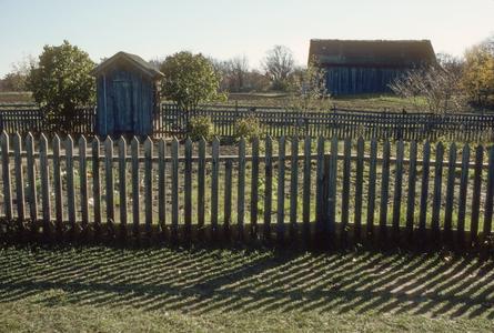 Picket fence by German-American farmstead at Old World Wisconsin
