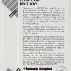 Humana Hospital Lexington advertisement