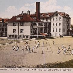 Playground in rear, St. Colletta Institute. Jefferson, Wisconsin