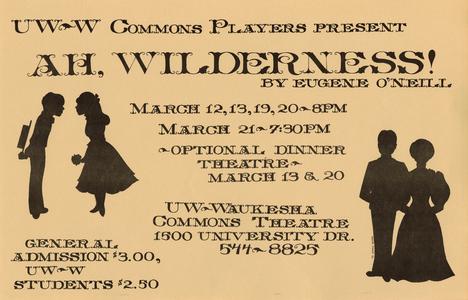 UW-Waukesha Commons Players present "Ah, Wilderness" promotional poster