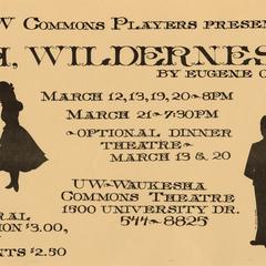 UW-Waukesha Commons Players present "Ah, Wilderness" promotional poster