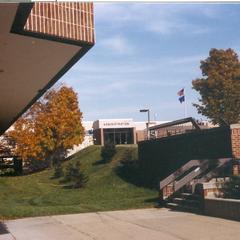 Outside view of Administration Building from Northview Hall