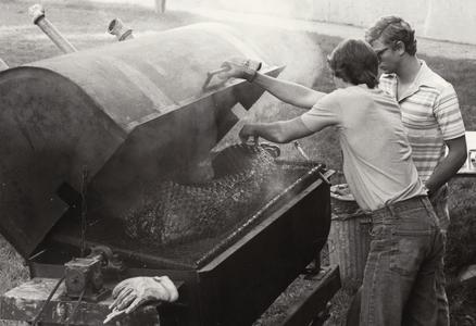 Pig roast, Janesville, 1980